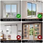 AceMining Sliding Door Security Bar,Heavy Duty Sliding Patio Door Lock Bar, 20-50inch Adjustable Multi-use Window Security Bars, Sliding Door Stopper,Black,1Pack
