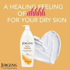 Jergens Ultra Healing Dry Skin Lotion, Hand and Body Moisturizer for Quick Absorption into Extra Dry Skin with Hydralucence Blend, Vitamins C, E and B5, White, 21 oz, Pack of 3