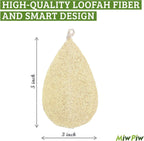 Miw Piw Natural Loofah Dish Sponge (Pack 10) - Vegetable Scrubber for Kitchen - 100% Biodegradable Compostable Dishwashing Scouring Pad, Zero Waste Plastic Free Eco Friendly Sustainable