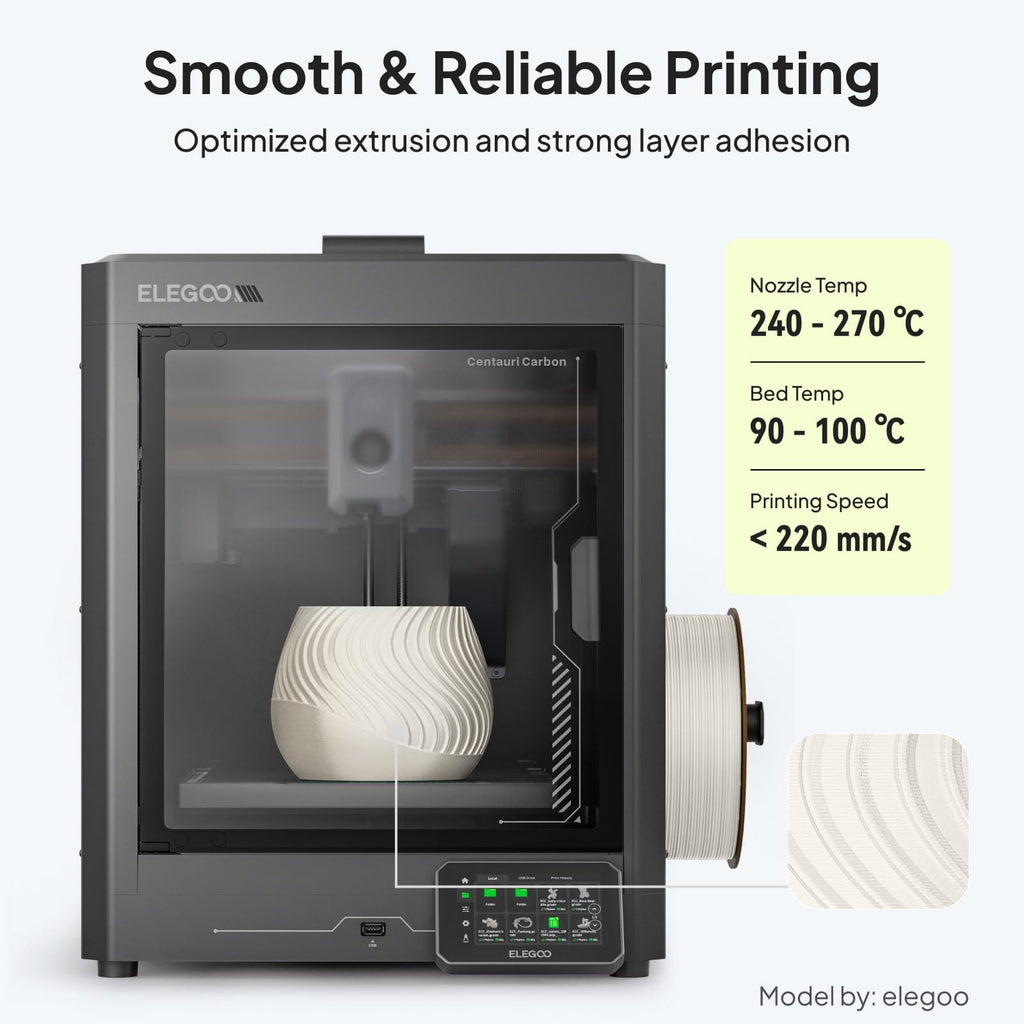 ELEGOO ASA 3D Printer Filament 1.75mm Warm White 1KG