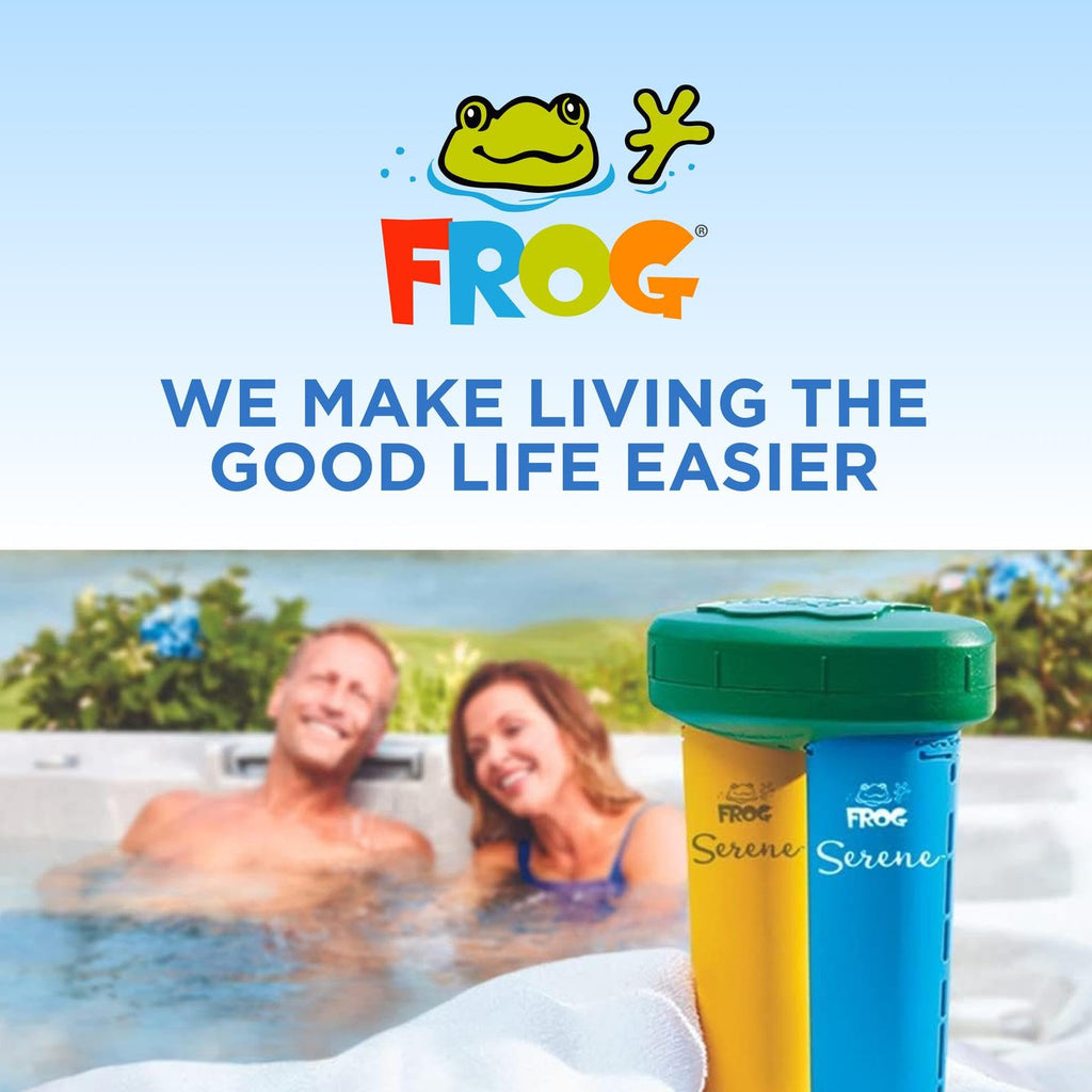 FROG Serene Floating System for Hot Tubs - Quick & Easy Prefilled Hot Tub Sanitizer - Hot Tub Maintenance System with Sanitizing Minerals & Bromine - 3 Month Bundle