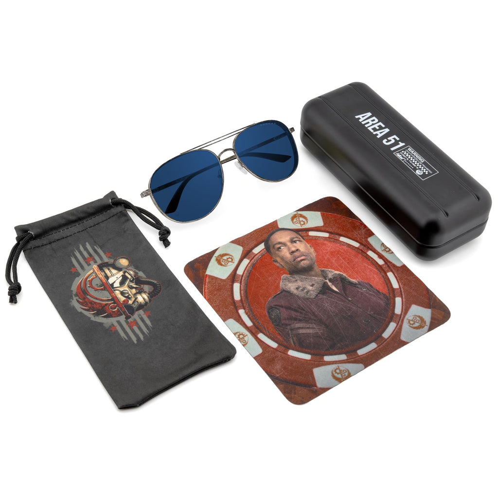 GUNNAR Sunglasses - Fallout Brotherhood of Steel Gunmetal Sun Lens - Blue Light Blocking For Outdoor Screen Viewing