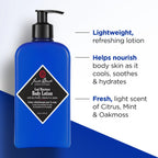 Jack Black Cool Moisture Body Lotion, 16 Fl. Oz. – Soy Protein, Vitamin E & Jojoba – Clean & Fresh Scent, Body Lotion for Dry Skin, Body Moisturizer, Body Cream for Men & Women