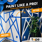 Made in USA Blue Painter’s Tape - 1 inch x 60 yds. (12 Pack) Thick & Wide Masking Tape for Safe Wall Painting, Building, Remodeling, Labeling, Edge Finishing