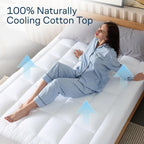 Niagara Sleep Solution 100% Cotton Top Full Size Mattress Pad, Pillow Top