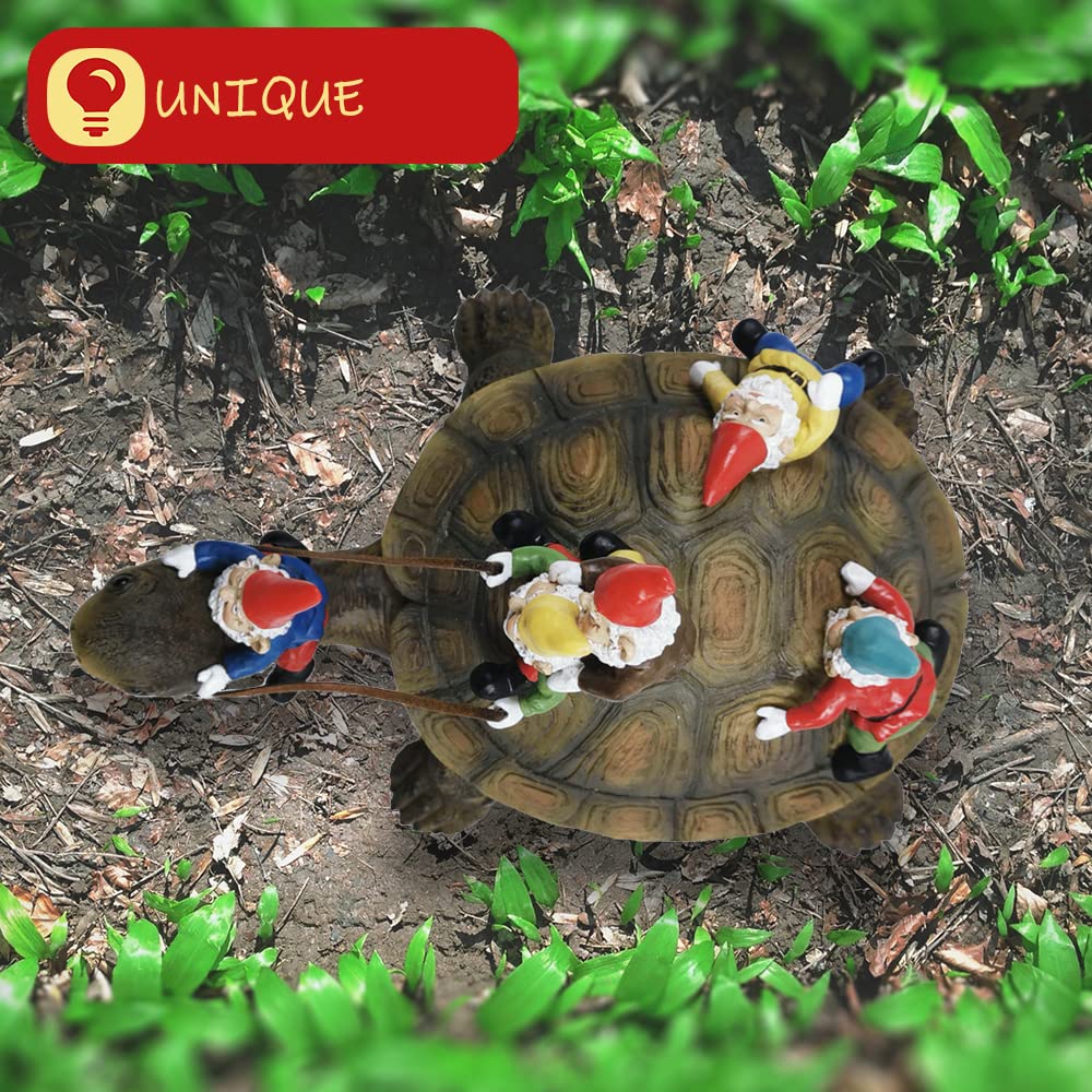 Sunthus Garden Gnomes Decorations for Yard Statues Turtle Outdoor Decor