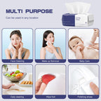 Disposable Face Towel, 200 Count Face Towels for Washing Soft Cotton Dry Wipes Facial Cloths Towelettes for Washing and Drying, Facial Tissue for Cleansing, Skincare and Makeup Remover