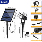 T-SUNUS Solar Spot Lights Christmas 6-in-1 Outdoor Warm White 3000K Landscape Spotlight IP65 Waterproof Separated Panel Spotlights with 9.8ft Cable Auto On/Off for Tree Lawn Driveway Pathway Halloween