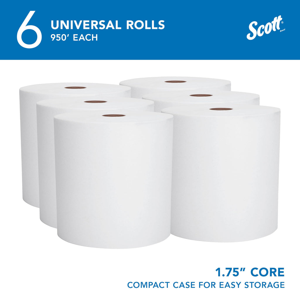 Scott Professional Hard Roll Paper Towels, Bulk, 6 Rolls x 950' (02000)