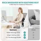 Nekteck Foot Massager with Heat, Shiatsu Heated Electric Kneading Foot Massager Machine for Neuropathy, Plantar Fasciitis, Feet Massage for Pain Relief, Circulation, Ideal Gifts for Man Woman Her Him