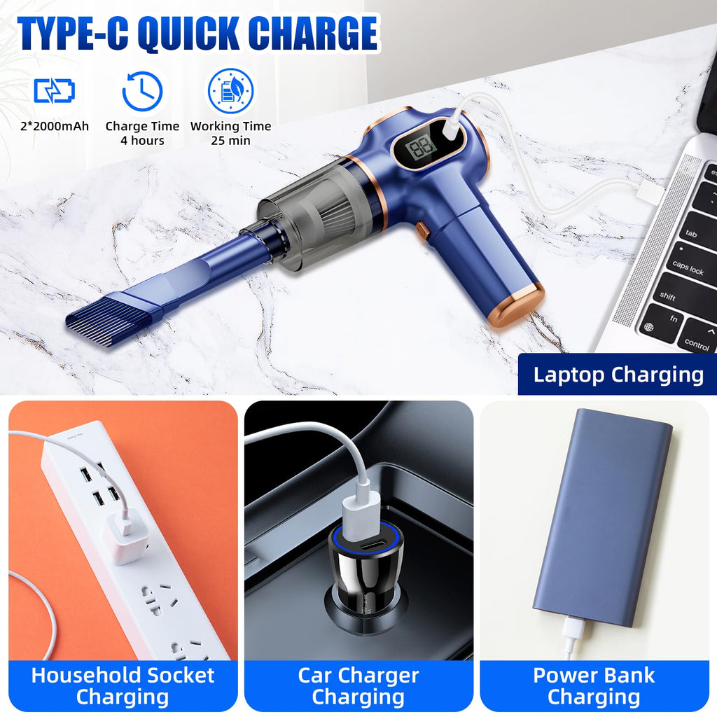 2025 Bug Vacuum Catcher,Spider Killer Insect Catcher,Cordless Handheld Vacuum Cleaner for Car USB Rechargeable for Stink Bug,Moth,Spider Strong Suction 1pcs