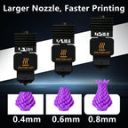 2-Pack Upgraded 0.6MM Hotend kit for Bambu lab P2S/X2D/H2D/H2S/H2C（4-PK Silicone Socks with QR Code）, Extruder Include Hardened Steel Nozzle and electroplated Heating Block for bambus 3D Printer