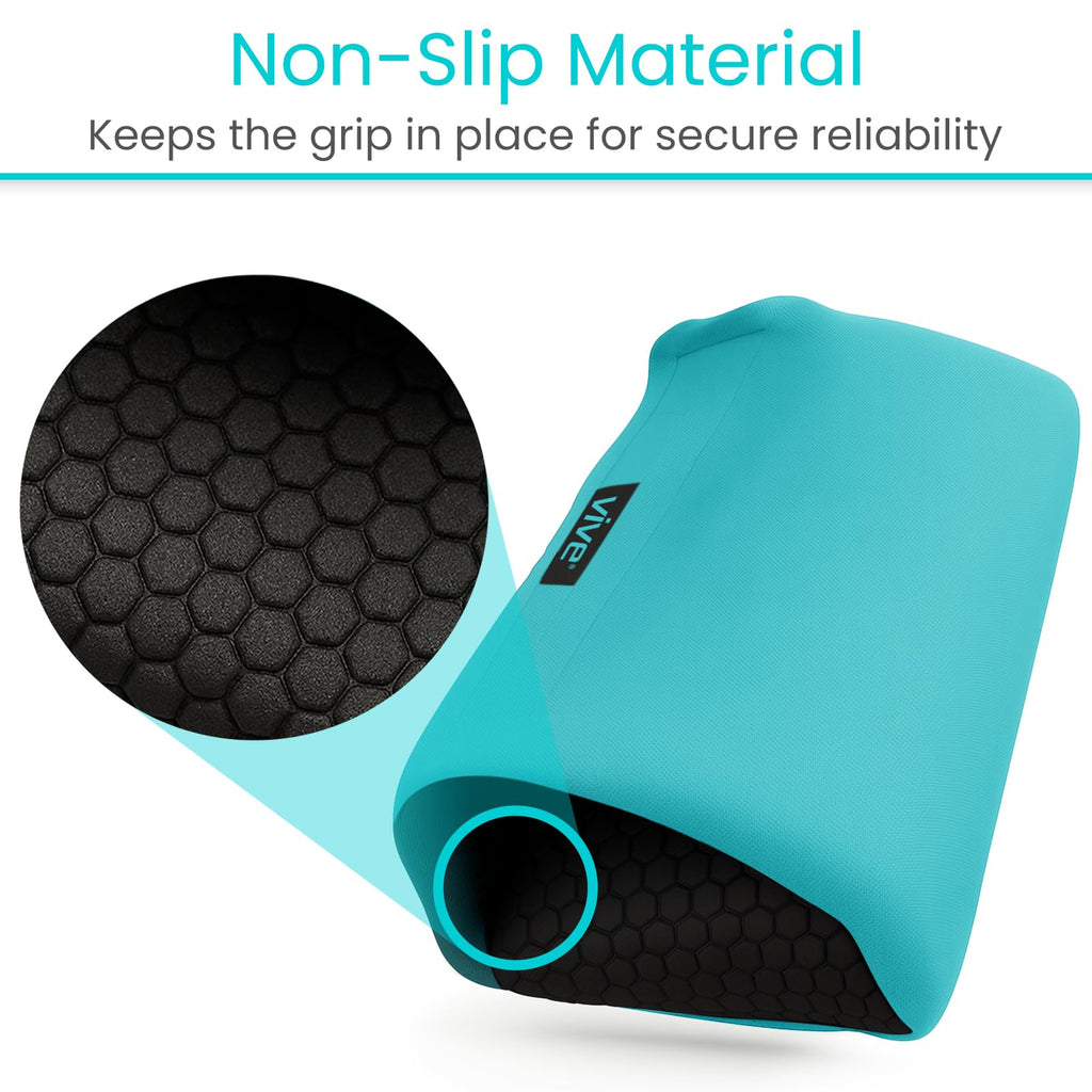 Vive Premium Crutch Pads, Bag, & Hand Grips (5 PCS) - Crutches for Adults Armpit Padding, Hand Grips, Accessories Pouch - Soft Tips Medical Padded Handles for Kids, Men, Women - Lightweight (Teal)