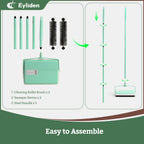 Eyliden X-Large Carpet Sweeper - Quiet Manual Sweeper for Carpets & Rugs | 1 Extra Refill Roller Brush | Non-Electric, Hand Push, Quietly Cleans Debris and Messes, Restaurant Roller Broom, Mint