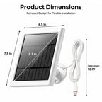 Solar Panel for Ring Camera, 2 Pack 4W Solar Charger with 10FT Cable, USB-C to Barrel Plug Adapter, Compatible with Ring Stick Up Cam Battery/Pro, Spotlight Cam Battery/Plus/Pro, Reolink Argus Pro