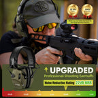 ZOHAN EM054 Electronic Shooting Ear Protection with 4X Sound Amplification, Slim Active Noise Reduction Earmuffs for Gun Range