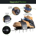 Aerator Shoes, Lawn Aerator Shoes for grass with Foot Protection ,Aeration Shoes for Lawn with Adjustable Strap, Pre-Assembled Aerating Shoes for Lawns, Gardens, and Courtyards (Black&Dark Blue)