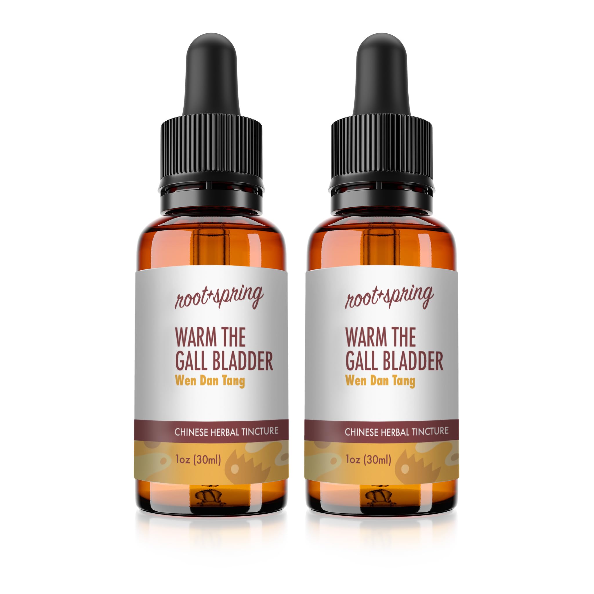 root + spring Warm The Gallbladder - Wen Dan Tang - Herbal Tincture (Liquid Extract) - Wen Dan Wan Concentrate with Dropper - Natural TCM Herb Blend Supplement 1 oz (Pack of 2)