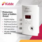 Kidde Carbon Monoxide Detector, Plug-In with 9V Battery Backup, Digital Display, 85 dB Alarm, LED Status Light Indicators, 3rd Edition
