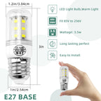 AMI PARTS KEI D34L Refrigerator Bulb 5304511738 E27 LED Light Bulb 3.5W