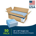 TIDI 359 Avalon Disposable Stretcher Sheet, 40 in x 90 in, 50 Count