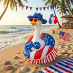 Atcarmor 4th of July Bikini Porch Goose Outfit Patriotic 23 Inch Summer Porch Goose Outfit for Independence Day 250th Anniversary