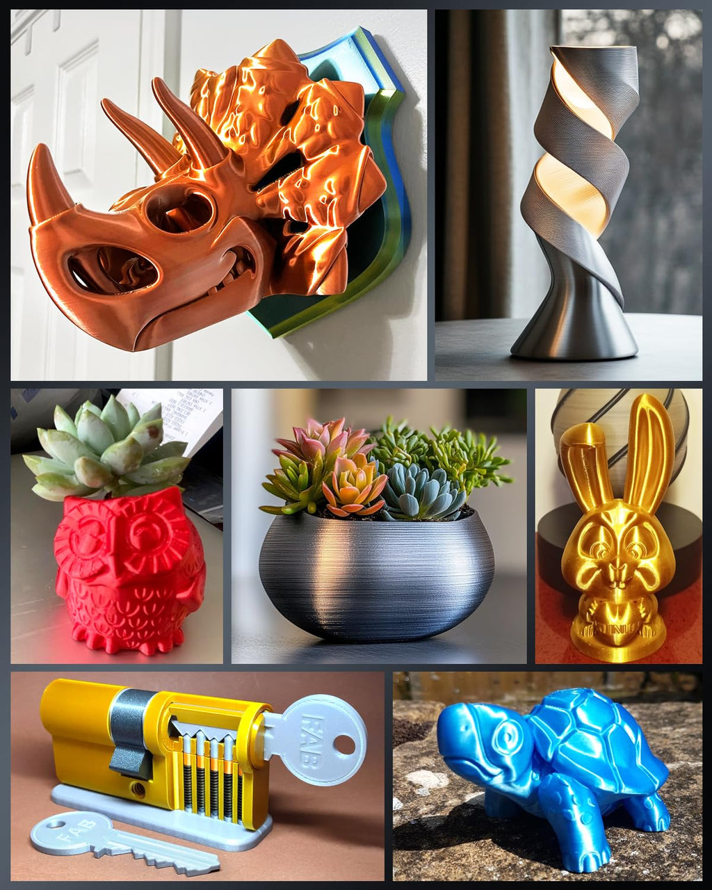 SUNLU 3D Printer Filament Bundle, PLA+ Silk Filament Multicolor 1.75mm, Individually Vacuum Packed, 250G Spool, 8 Rolls, 2kg in Total, Light Gold+Silver+Purple+Red+Orange+Yellow+Pink+Bronze