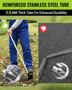 WORKPRO Weed Puller Tool with Long Handle, 2-in-1 Garden Hoe & Weed Rake