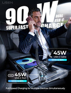LISEN 120W for iPhone 18 17 16 Pro Max Car Charger USB C Fast Charge