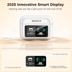 Hearing Aids for Seniors,Hearing Aids with Bluetooth, Rechargeable Hearing Aids with LED Digital Display, FSA&HSA Eligible, Intelligent Noise Cancellation, 5 Levels of Volume Adjustment, Hearing Amplifiers with APP, Easy to Use and Clear Sound