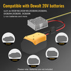 2 Pack 20V to 12V Step Down Converter Compatible with DeWalt 20V Power Wheel Battery Adapter, DC 12V 20A 240W Buck Converter Regulator 30A Fuse & Wire Terminal