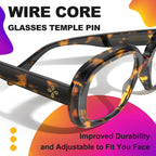 VISOONE Oversized Round Computer TR90 Blue Light Blocking Glasses for Women Men Lavinia