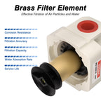 AIRZOE 3/8" NPT Air Dryer for Compressor - Air Compressor Water Separator AF3000-03, Semi-Auto Drain,5 Micron Brass Element, Poly Bowl