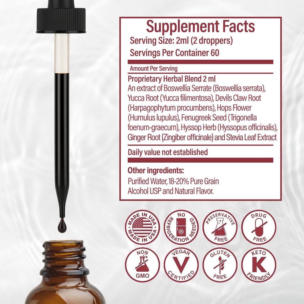 SeaTox - Joint + Muscle Liquid Support - Natural Herbal Blend - For Joint Support, Cartilage, Mobility & Heart Health - Fast-Acting Liquid Supplement - 98% Absorption - Made in the USA - 30-Day Supply