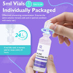 7% Saline Solution for Various Household Uses, 300ml (10.56 FL OZ), 5ml Each, 60Pack