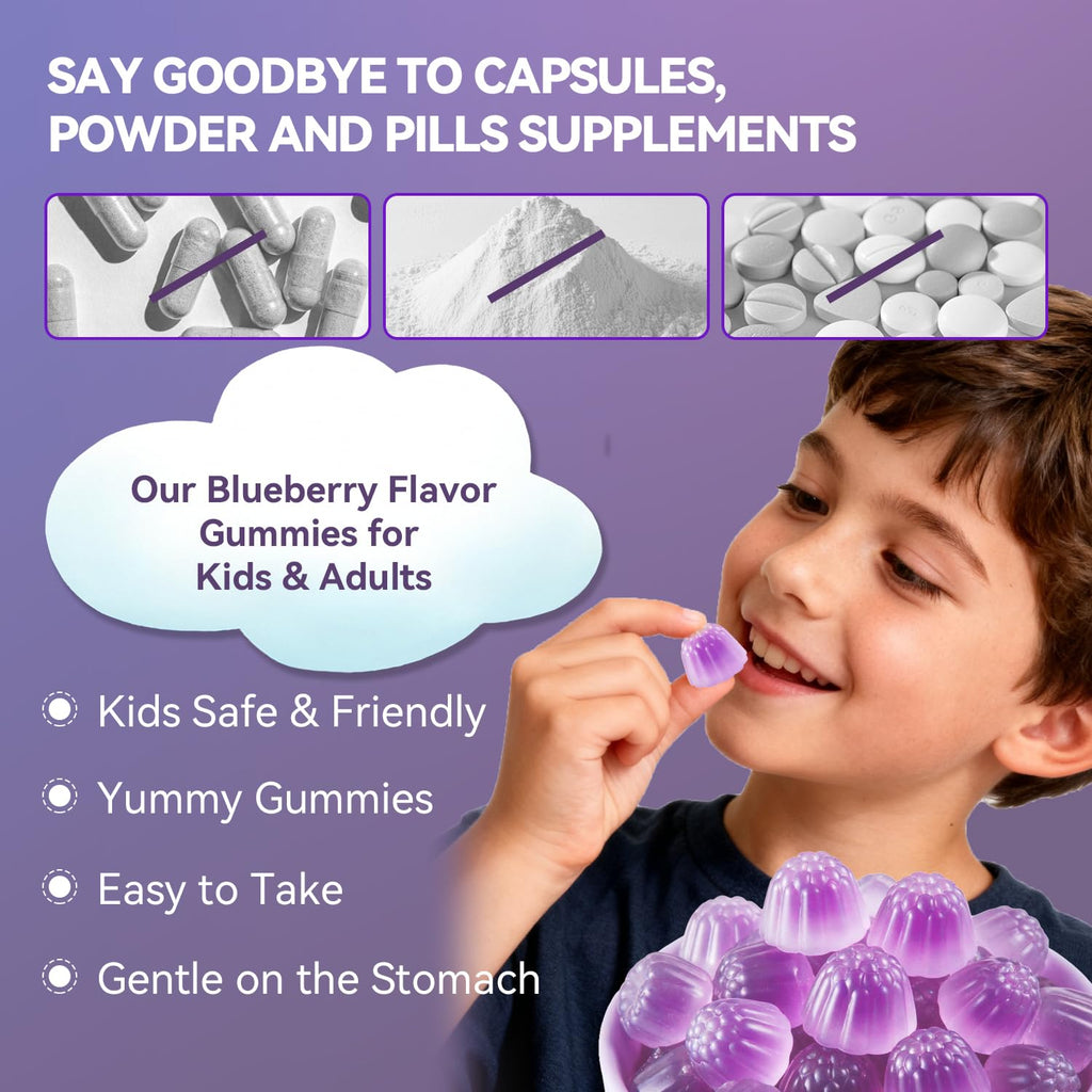 Crasye Height Growth Gummies for Kids & Teens - Calcium, Vitamin D3 + K2, Zinc, Magnesium, L-Arginine - Teen Multivitamin Gummies for Children Bone Strength and Immunity - 60 Gummies