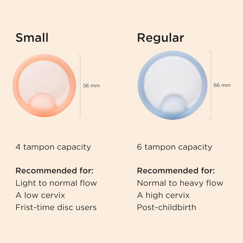 Saalt Menstrual Disc - Soft, Flexible, Reusable Medical-Grade Silicone - Wear 12 Hours - Removal Notch - Two Sizes - Menstrual Cup or Tampon Alternative - Made in USA - Lasts 10 Years (Blue, Regular)