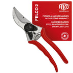 Felco F2 Pruning Shears – 9.25" Swiss-Made Garden Clippers for Professional Pruning | Hand Pruners for Gardening | Garden Tool Cutter with Precision Bypass Blade, Aluminum Body, Replaceable Parts
