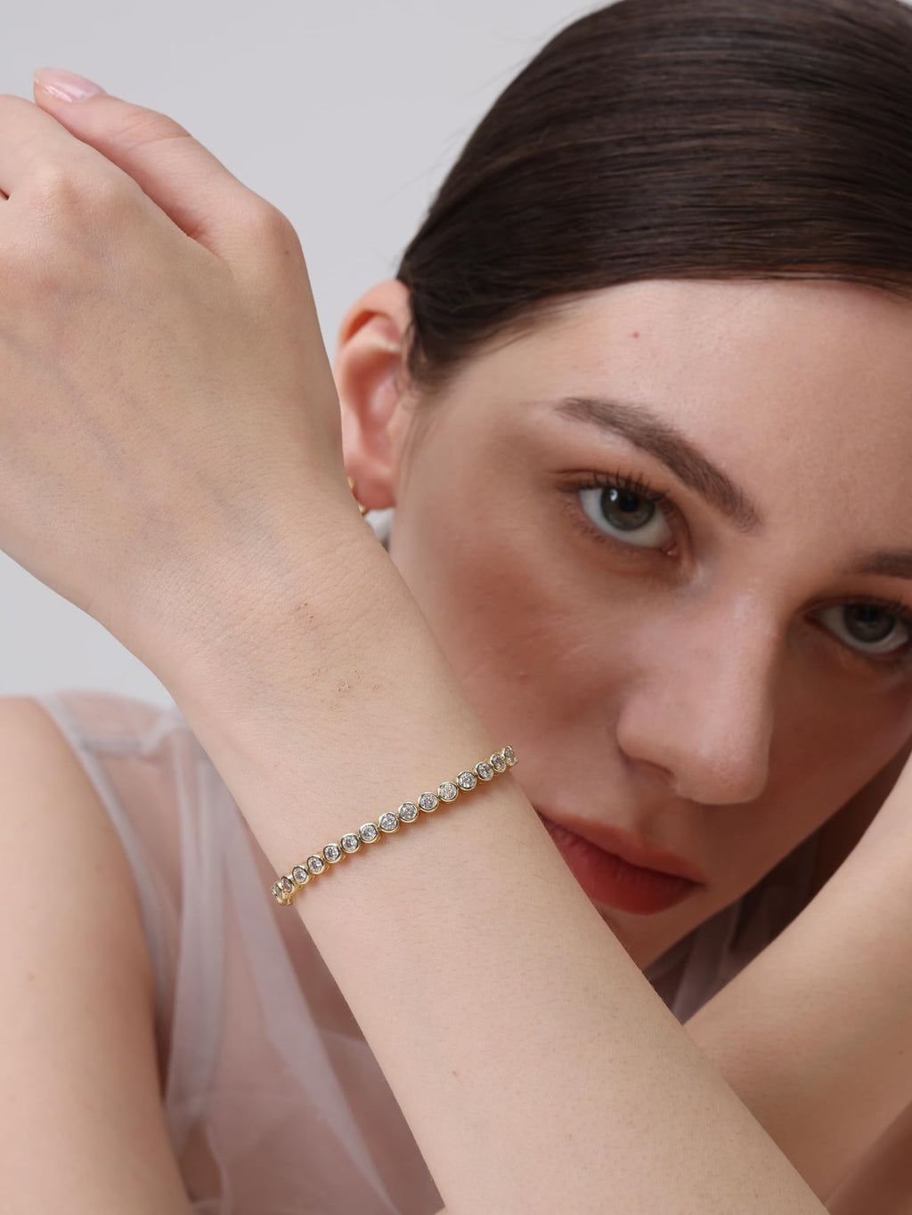 Pearich 14k Gold Filled Tennis Bracelets