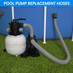 1.5" x 40" Pool Hose Replacement, Pack of 2 - Compatible with Above Ground Pools Filter Pump Hoses, Sand Filters, Saltwater Systems (1,500-2,500 GPH), Grey