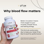 gflow vitamins Beet Root Capsules Organic - All Natural with Vitamin C and Zinc - Supports Heart Health & Stamina, Non-GMO, 180 Vegetarian Capsules | Made in USA