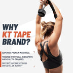 KT Tape, Sports Med, PRO 150 Strip 10", Precut, Jet Black