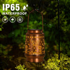 2Pack Solar Lights Solar Lanterns Outdoor Waterproof - Butterfly Garden Decor Birthday Gifts for Women Mom Grandma Butterflies Decoration Outside for Yard, Patio, Backyard, Porch