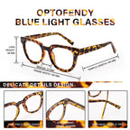 OPTOFENDY Oversized Blue Light Blocking Glasses for Women, Anti Eyestrain & UV Protection Square Computer Eyeglasses