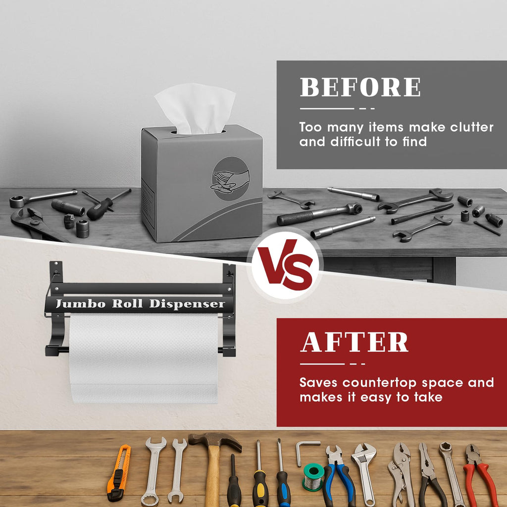 Hazztoll Wall Mounted Wiper Dispenser,Compatible with Wypall & Kimtech Wipe