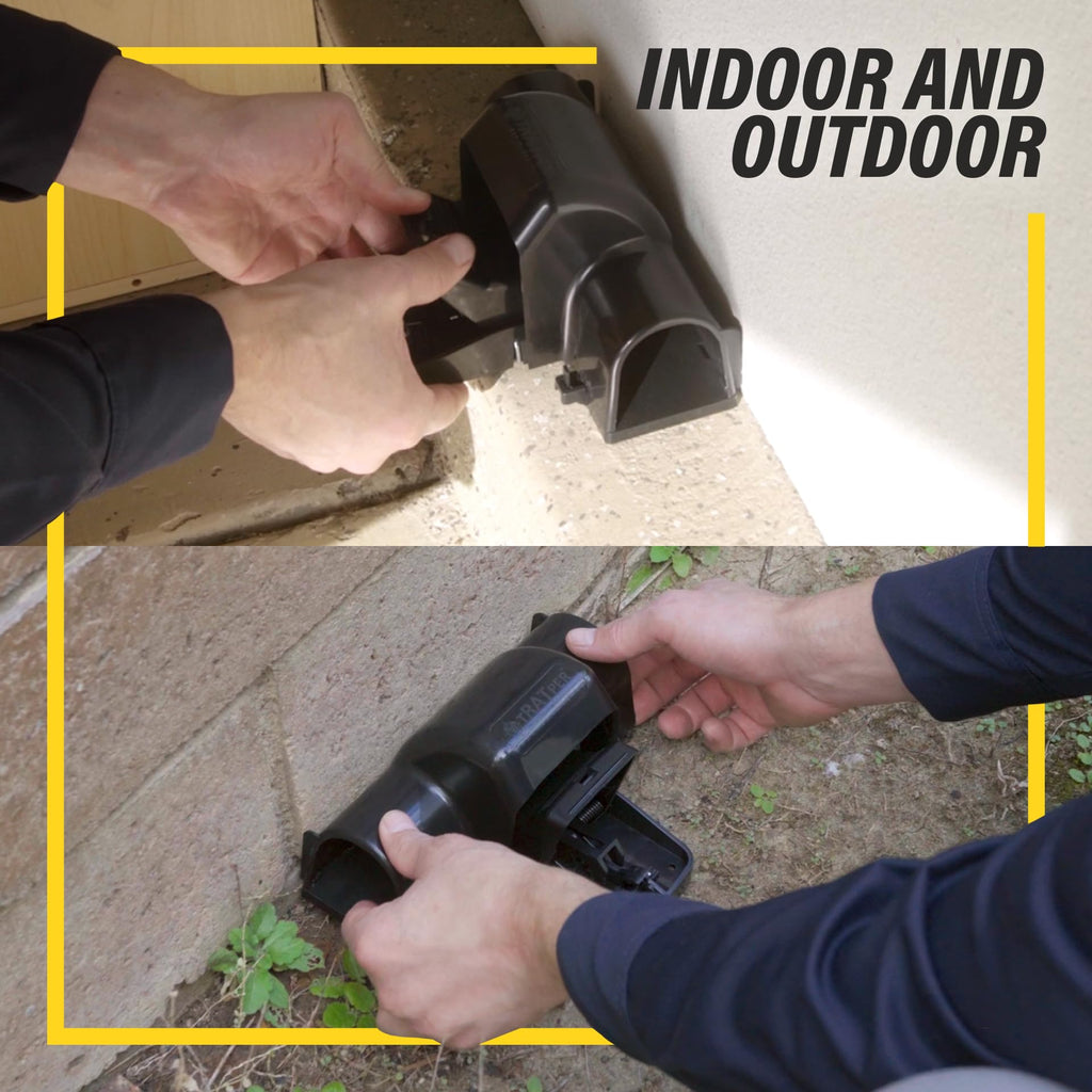 TRATPER Rat and Chipmunk Traps. Prevents Accidental Triggering with Dual Tunneled Design. Covered Snap Traps for Humane Kill, Reusable, Pest Control for Rats, Indoor & Outdoor Use. 4 Pack