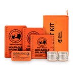 RHINO RESCUE 4-Size Moldable First Aid Splint Kit, Orange-Gray with Bandage