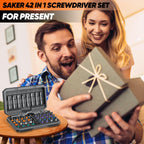 Saker 42 in 1 Magnetic Screwdriver Set for Fathers Day, Multi Bit Free Combination Ratchet Screwdriver Set Portable Repair Tool Kit for Gifts Furniture, Computer, Bicycle and DIY Grey