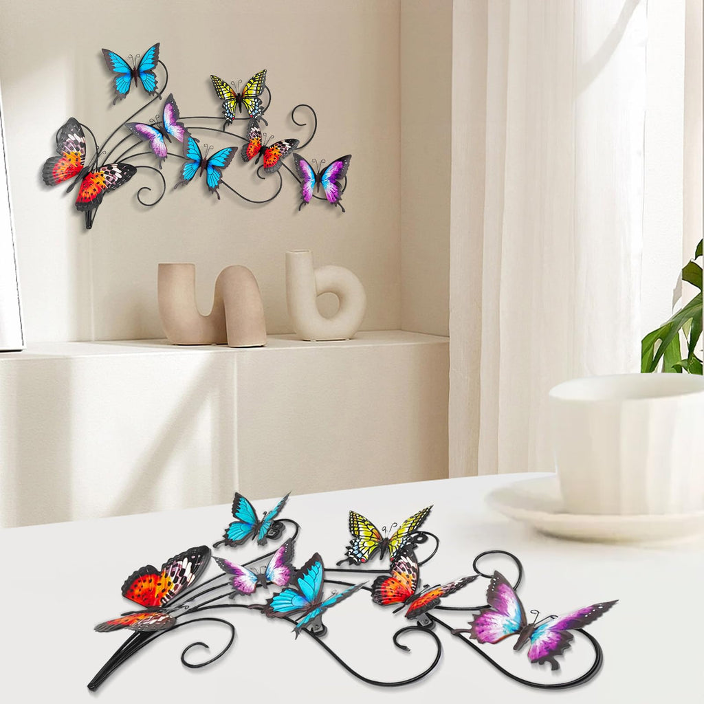 POXOHO Metal Butterflies Outdoor Decor, Indoor & Outdoor Decor, 22"×13.3"