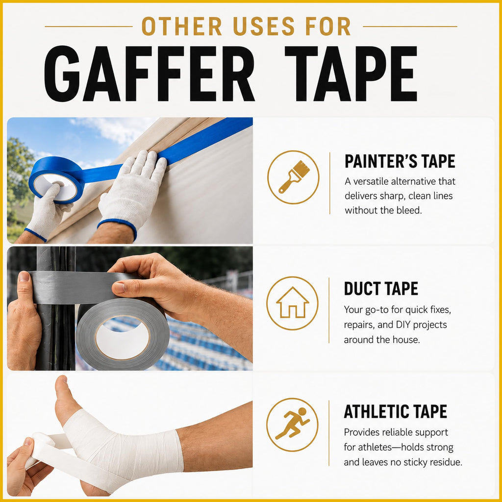 D-NYX Gaffer Tape 2 Inch x 1 Pack Brown Gaff Tape, No Residue Multipurpose Heavy Duty Gaffers Tape, Matte Finish Non-Reflective Waterproof Real Professional Grade Brown Gaffer Tape